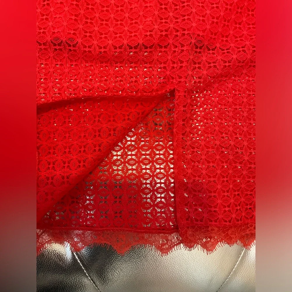 MARCIANO LACE PENCIL SKIRT - Picture 4 of 11